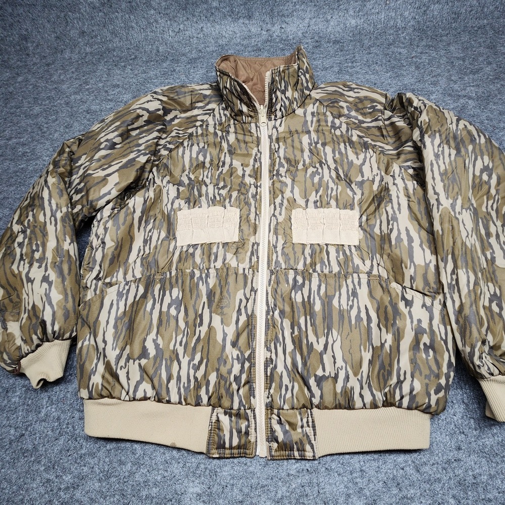 Columbia VTG Mossy Oak Camo Reversible Hunting Bomber Thinsulate Jacket Large